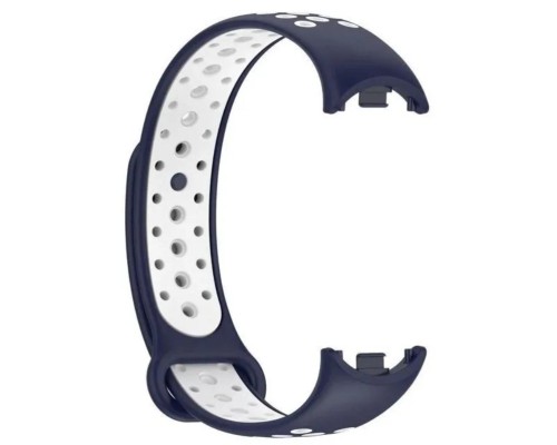 Ремінець до фітнес браслета BeCover Vents Style для Xiaomi Mi Smart Band 10 Blue-White (713632)