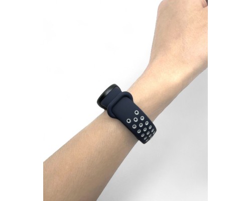 Ремінець до фітнес браслета BeCover Vents Style для Xiaomi Mi Smart Band 10 Blue-White (713632)