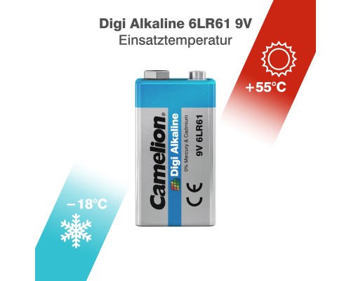 Батарейка Camelion Крона 6LR61 9V Digi Alkaline * 1 (6LR61-BP1DG)