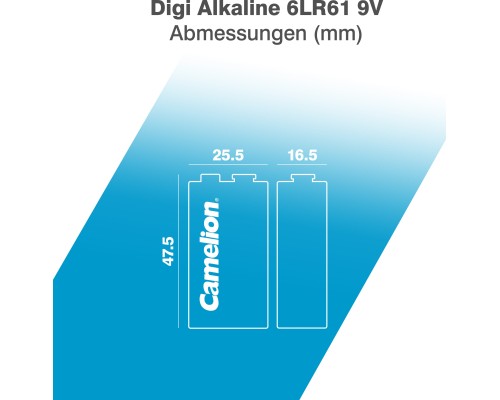 Батарейка Camelion Крона 6LR61 9V Digi Alkaline * 1 (6LR61-BP1DG)