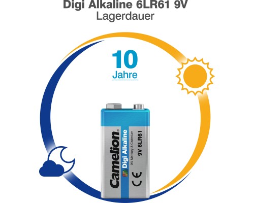 Батарейка Camelion Крона 6LR61 9V Digi Alkaline * 1 (6LR61-BP1DG)