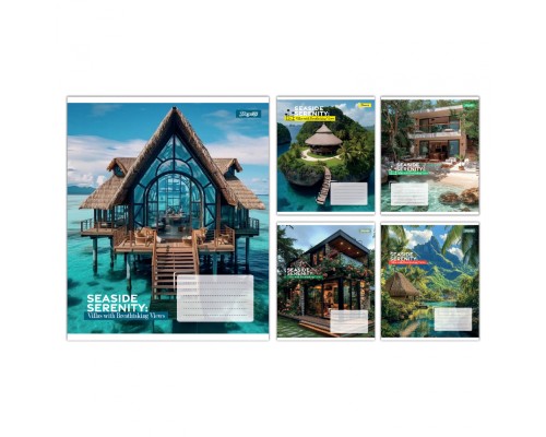 Зошит 1 вересня Seaside Serenity А5 24 аркушів клітинка (768032)