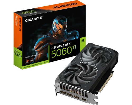 Відеокарта GIGABYTE GeForce RTX5060Ti 16Gb WINDFORCE MAX OC (GV-N506TWF2MAX OC-16GD)
