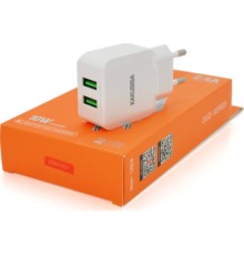 Зарядний пристрій KAKUSIGA 2xUSB 2.4A 12W white (KSC-408-OUQI)