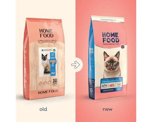 Сухий корм для кішок Home Food Hypoallergenic For sterilised морський коктейль 10 кг (4820235020590)