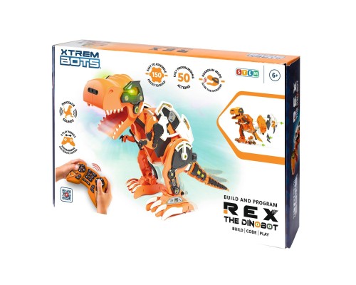 Інтерактивна іграшка BlueRocket Роботизована іграшка-конструктор Діно Рекс STEM (XT3803086)