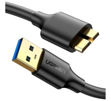 Дата кабель USB 3.0 AM to Micro B 0.5m US130 black Ugreen (10840)