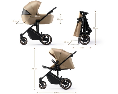 Коляска Kinderkraft 2 в 1 Prime 2 Sandrose Beige (KSPRIM02BEG2000 (5902533922871)