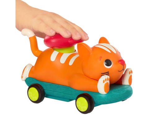 Розвиваюча іграшка Battat Машинка інерційна серії Лапкомобілі - Котик, помаранчевий (BX2486Z)