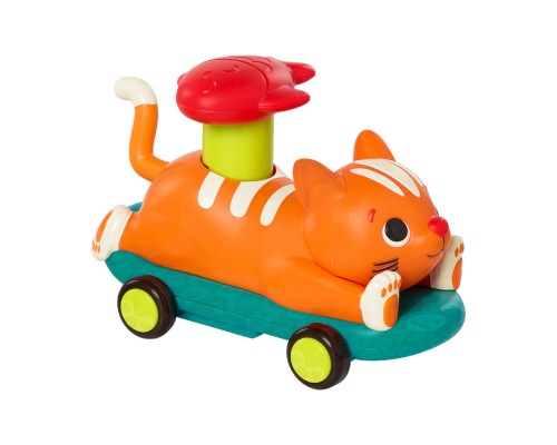 Розвиваюча іграшка Battat Машинка інерційна серії Лапкомобілі - Котик, помаранчевий (BX2486Z)