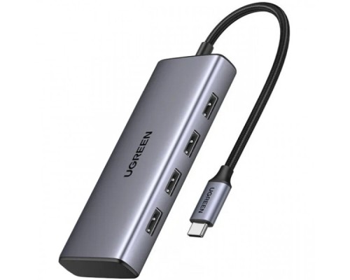 Порт-реплікатор Ugreen Dock CM498 USB 3.0 Type-C -> 1хUSB-A 3.0/3хUSB-A 2.0/2xHDMI 4K 30Гц PD (35897)