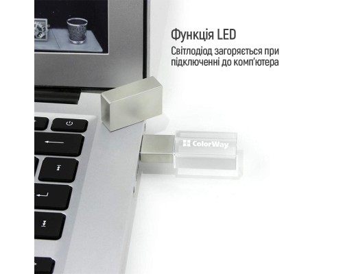USB флеш накопичувач ColorWay 32GB 3.0 Transparent (CW-USBCL32)