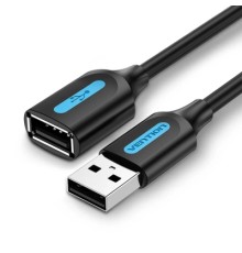 Дата кабель USB 2.0 A Male to A Female Extension Cable 0.5M black PVC Type VENTION (CBIBD)