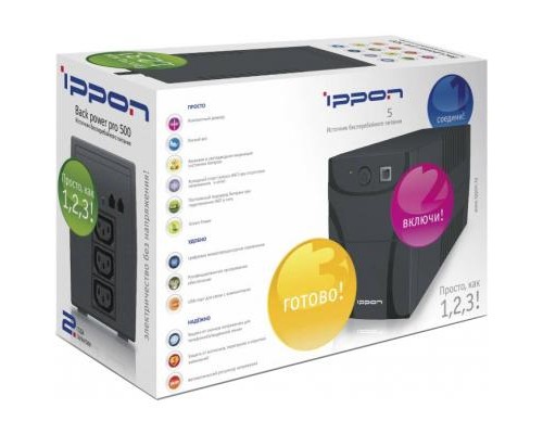 Пристрій безперебійного живлення Ippon BACK POWER PRO 600 (683394)