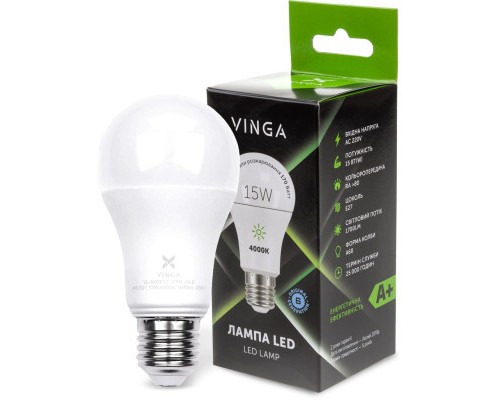 Лампочка Vinga VL-A60E27-154L-HLE