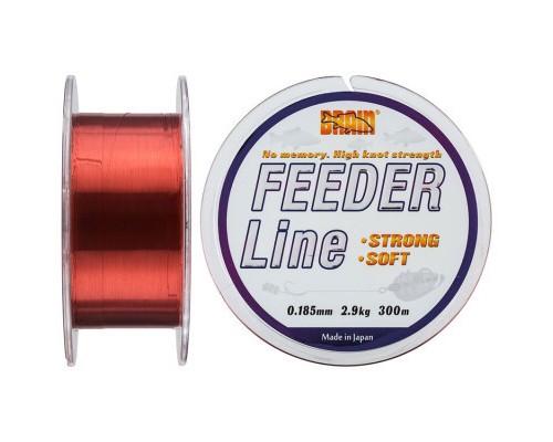 Волосінь Brain Feeder 300 m 0,185 mm #1.2, 2.9 kg, 6.4 lb, ц.: copper (1858.70.01)