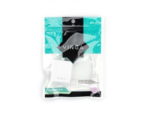 Перехідник HDMI C M to VGA F 0.15m Vinga (HDMICMVGAF-01)