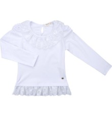 Кофта дитяча Breeze з мереживом (11179-134G-white)