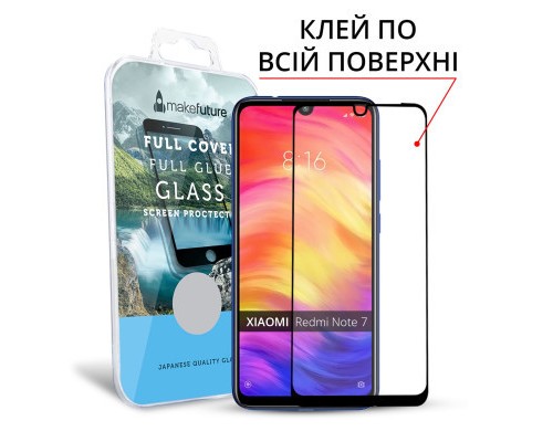 Скло захисне MakeFuture для Xiaomi Redmi Note 7 Black Full Cover Full Glue (MGFCFG-XRN7) Скло захисне MakeFuture для Xiaomi Redmi Note 7 Black Full Cover Full Glue (MGFCFG-XRN7)
