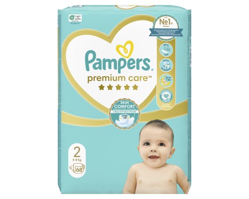 Підгузки Pampers Premium Care Розмір 2 (4-8 кг) 68 шт (8001841104874)