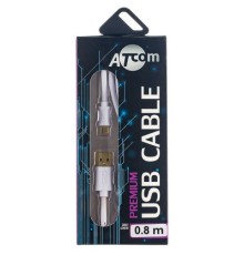 Дата кабель USB 2.0 AM to Micro 5P 0.8m white Atcom (16123)