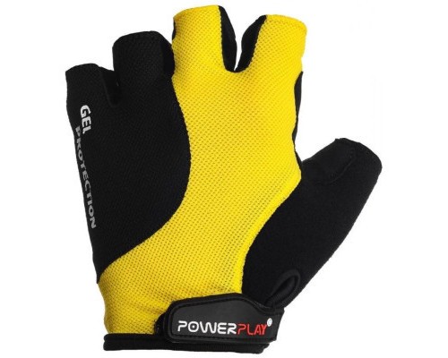 Велорукавиці PowerPlay 5028 Black/Yellow M (5028B_M_Yellow)