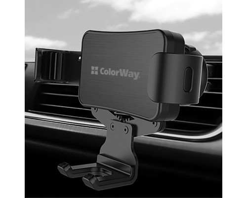 Універсальний автотримач ColorWay Metallic Gravity Holder-2 Black (CW-CHG02-BK)