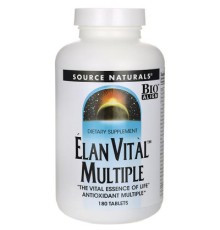 Мультивітамін Source Naturals Мультивітаміни, Elan Vital Multiple, 180 таблеток (SN0061)
