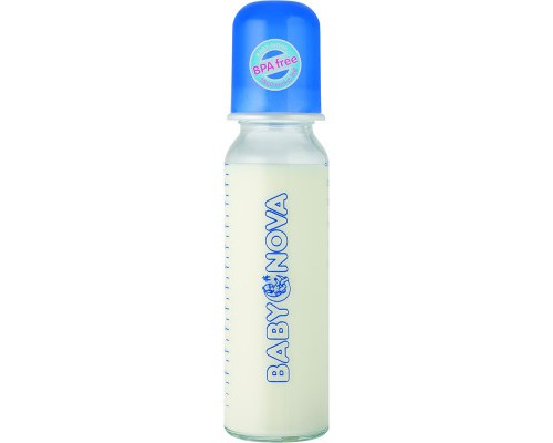 Пляшечка для годування Baby-Nova скляна 250 мл (3960300)