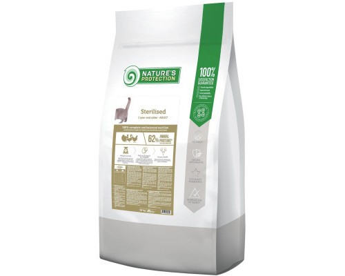 Сухий корм для кішок Nature's Protection Sterilised Adult 18 кг (NPB46033) Сухий корм для кішок Nature's Protection Sterilised Adult 18 кг (NPB46033)