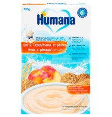 Дитяча каша Humana молочна вівсяна з персиком 200 г (4031244003034)