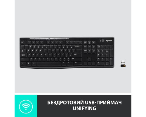 Клавіатура Logitech K270 Wireless UA Black (920-003738)