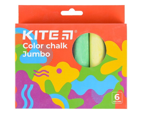 Крейда Kite кольорова Jumbo Fantasy, 6 кольорів (K22-073-2)