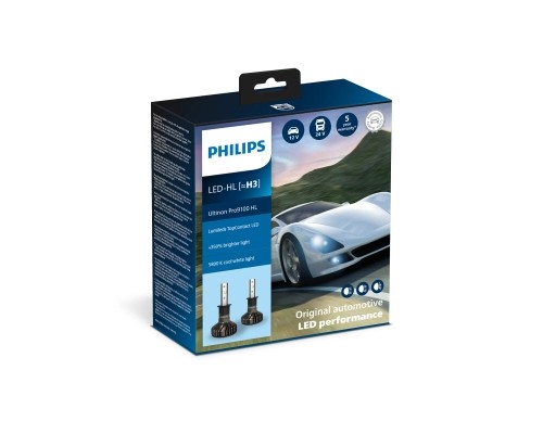 Автолампа Philips LED H7 11972U91Х2 12/24V Ultinon Pro9100 +350 (74245)