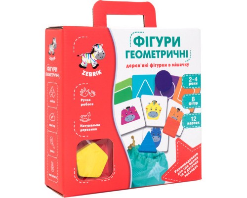 Розвиваюча іграшка Vladi Toys Дерев'яні фігурки в мішечку Геометричні фігури (ZB2001-02) Розвиваюча іграшка Vladi Toys Дерев'яні фігурки в мішечку Геометричні фігури (ZB2001-02)