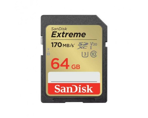 Карта пам'яті SanDisk 64GB SD class 10 UHS-I U3 V30 Extreme (SDSDXV2-064G-GNCIN) Карта пам'яті SanDisk 64GB SD class 10 UHS-I U3 V30 Extreme (SDSDXV2-064G-GNCIN)