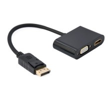 Перехідник Cablexpert DisplayPort to HDMI/VGA (A-DPM-HDMIFVGAF-01)