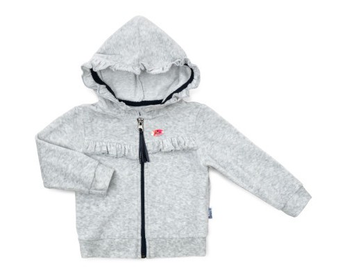 Набір дитячого одягу Miniworld велюровий (15377-62G-gray)