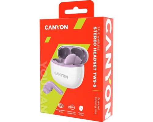 Навушники Canyon TWS-5 Purple (CNS-TWS5PU)