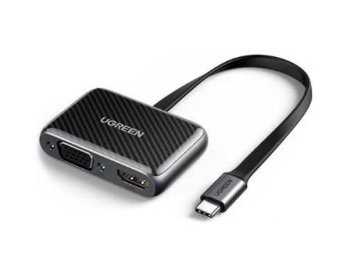 Перехідник USB2.0 to HDMI+VGA (HDMI 1.4b 3D/4K*2K30Hz+VGA 1080P60Hz CM303) black Ugreen (70549)
