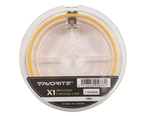 Шнур Favorite X1 PE 4x 150m 3.0/0.296mm 41lb/19.0kg Orange (1693.11.25)