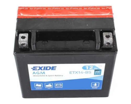 Акумулятор автомобільний EXIDE AGM 12Ah (+/-) (200EN) (ETX14-BS)