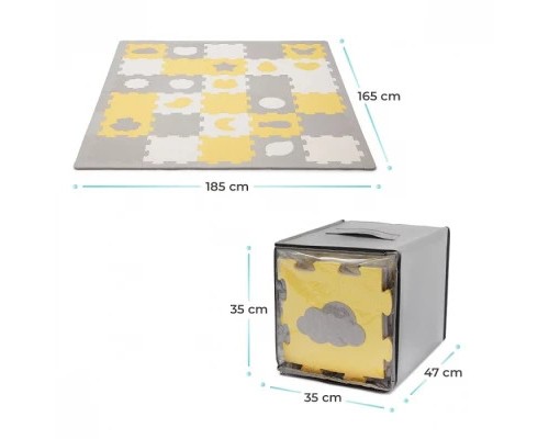 Дитячий килимок Kinderkraft Luno Shapes Yellow 30 елементів (5902533919338) Дитячий килимок Kinderkraft Luno Shapes Yellow 30 елементів (5902533919338)
