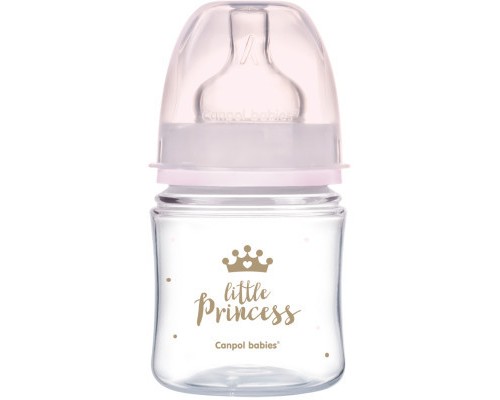 Пляшечка для годування Canpol babies Royal Baby з широким отвором 120 мл Рожева (35/233_pin)