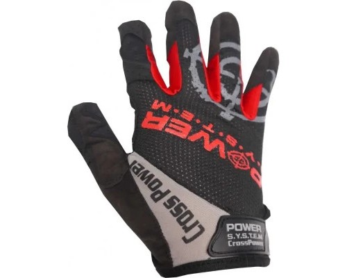 Рукавички для фітнесу Power System Cross Power PS-2860 Black/Red S (PS-2860_S_Black-red)