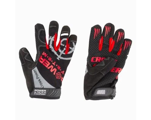 Рукавички для фітнесу Power System Cross Power PS-2860 Black/Red S (PS-2860_S_Black-red)