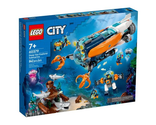Конструктор LEGO City Глибоководний дослідницький підводний човен 842 деталей (60379)