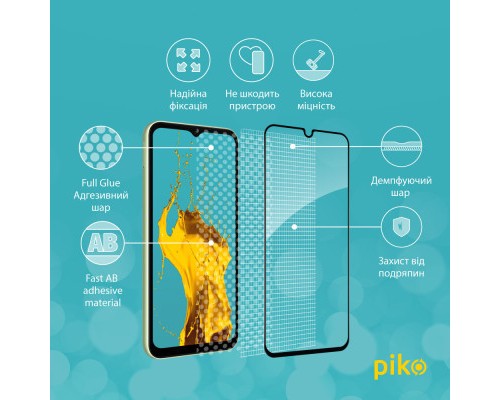 Скло захисне Piko Full Glue Samsung A14 (1283126559785)