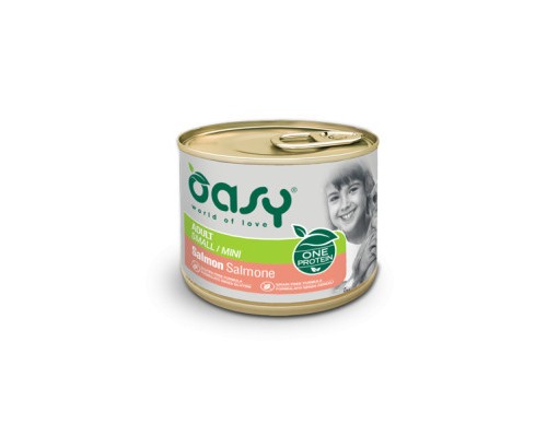 Консерви для собак OASY One Animal Protein ADULT Small/Mini з лососем 200 г (8053017344386)