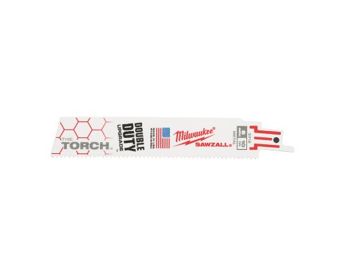 Полотно Milwaukee для шабельної пили, TORCH 150мм, крок 2,5мм, 5шт, метал (48005712)